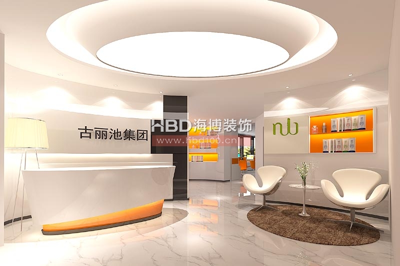 綠地中心辦公室裝修 古麗池集團(tuán)前臺
